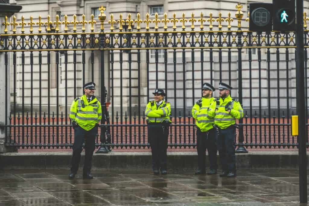 Police visibility in a town